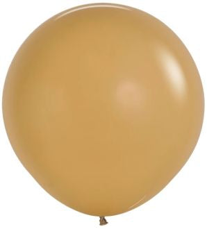 Helium inflated 24” latex balloon - Latte