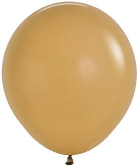 Helium inflated 18” latex balloon - Latte