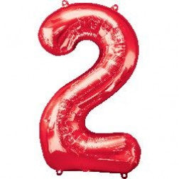 Supershape foil balloon - Red giant numbers