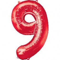 Supershape foil balloon - Red giant numbers