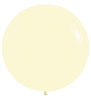 Helium inflated 24” latex balloon - matte pastel yellow