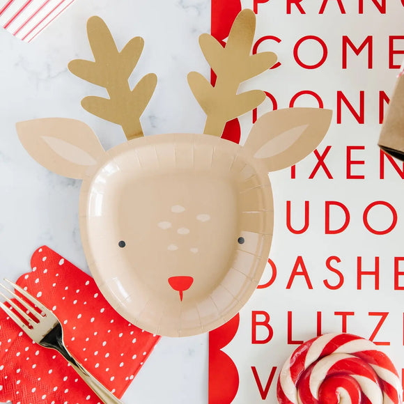 *NEW* Dear Rudolph reindeer plates