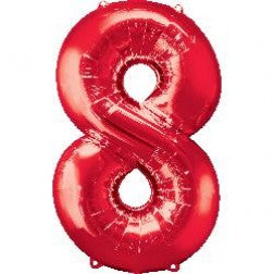 Supershape foil balloon - Red giant numbers