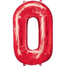 Supershape foil balloon - Red giant numbers