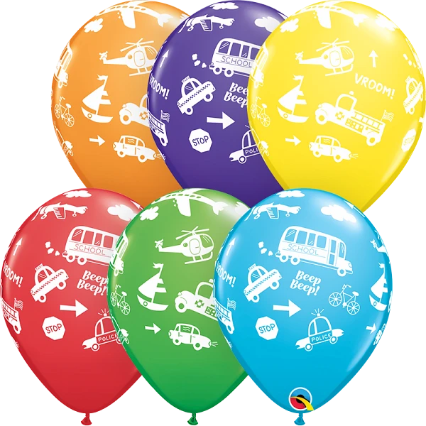 *NEW* 11” *NEW* 11” balloon - transportation (various colour choices)