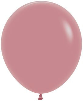 Helium inflated 18” latex balloon - Rosewood