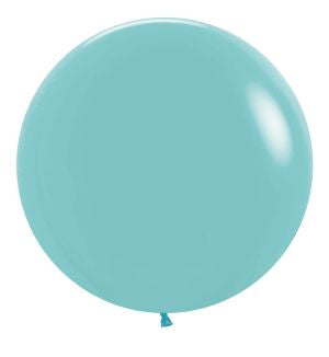 Helium inflated 24” latex balloon - Aquamarine