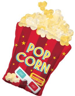 Supershape foil balloon - movie night popcorn
