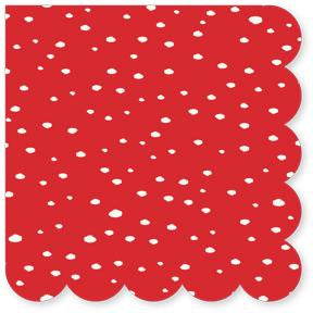 Red and white polka dot cocktail napkins