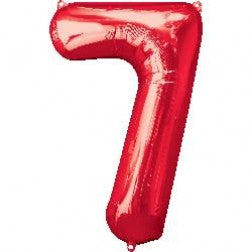 Supershape foil balloon - Red giant numbers