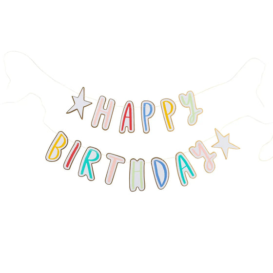 Oui party happy birthday banner