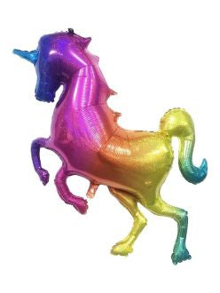 Supershape foil balloon - 40” holographic unicorn