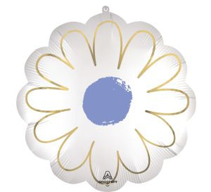 Supershape foil balloon - satin purple daisy