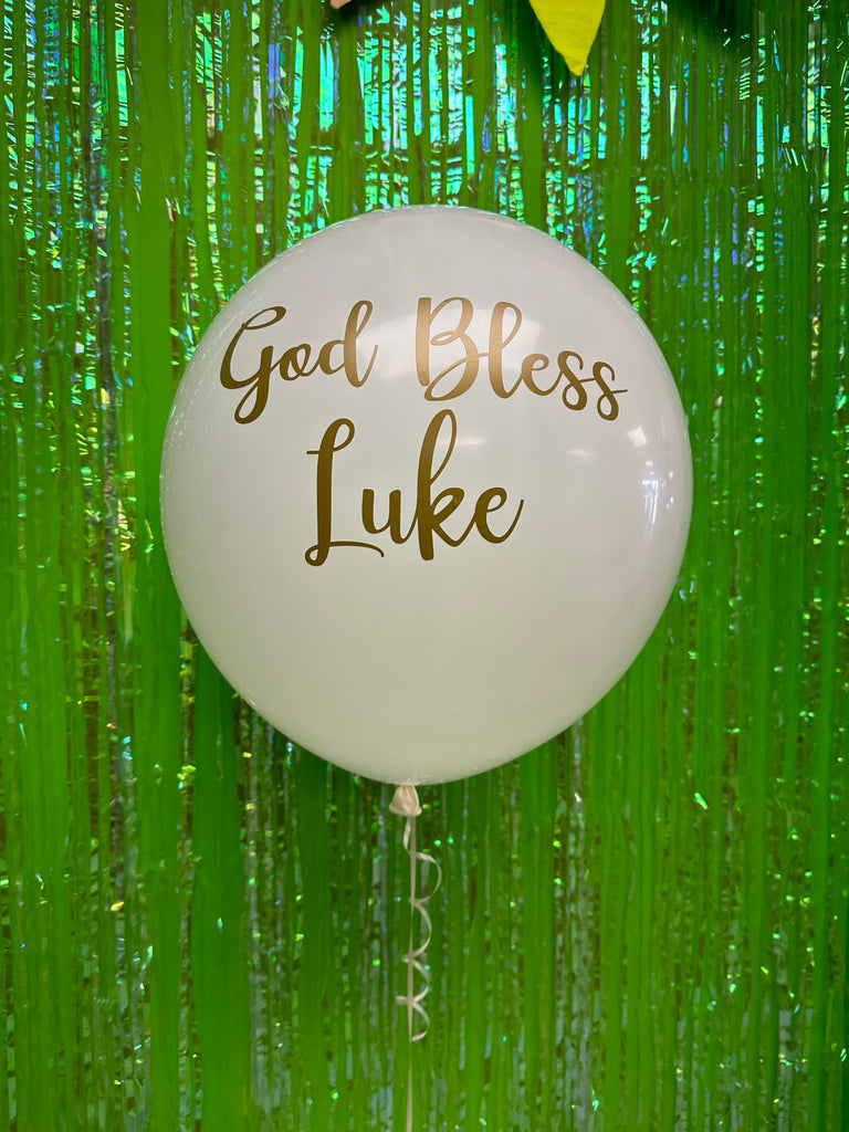 18” personalized religious balloon - select name of your choice