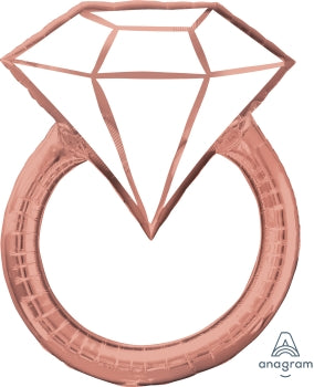 Supershape foil balloon - Blush wedding ring