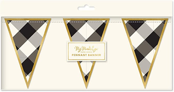 Gingham Buffalo check pennant banner