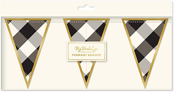 *HALF PRICE* Gingham Buffalo check pennant banner