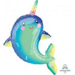 Supershape foil balloon - Narwhal