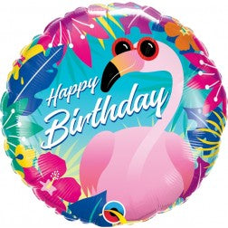 Birthday tropical flamingo