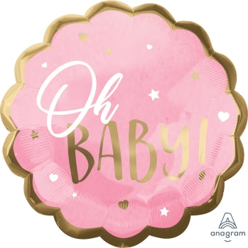 Supershape foil balloon - Pink oh baby