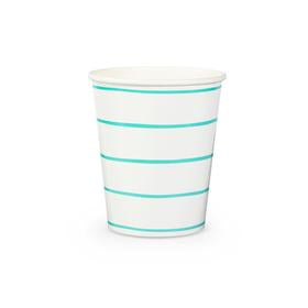 Frenchie striped cup - aqua