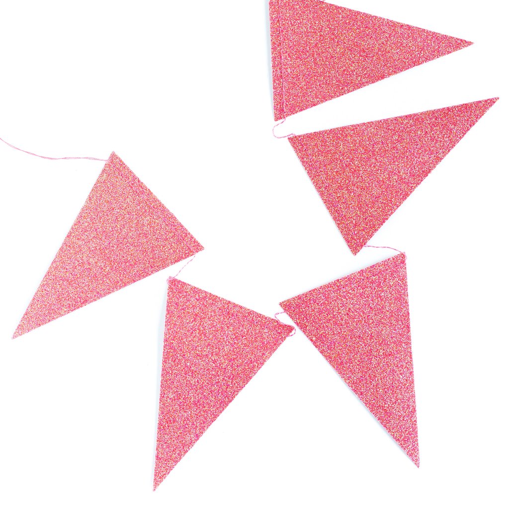 Mini pink glitter banner