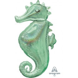 Supershape foil balloon - Mermaid wishes seahorse