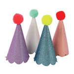 Glitter party hats with Pom Pom - Meri Meri