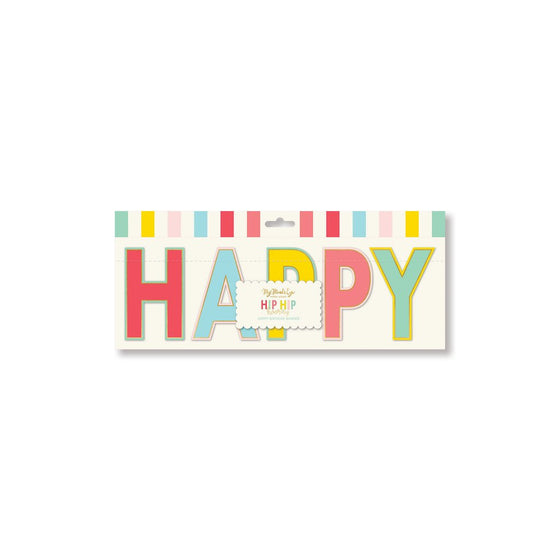 Hip hip hooray “happy birthday” banner