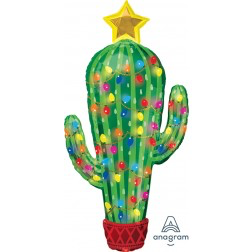 Supershape foil balloon - Christmas cactus