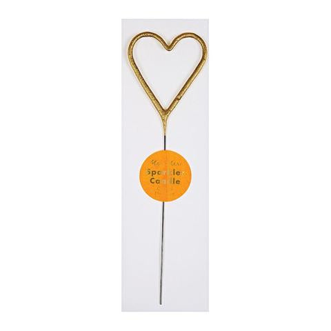 Gold heart sparkler - Meri Meri