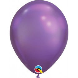 Helium inflated 11” balloon - chrome purple