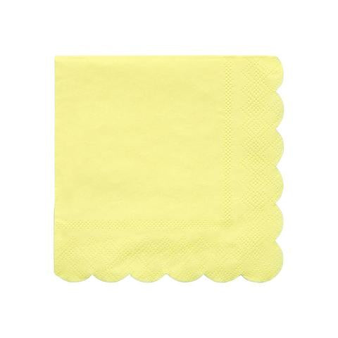 Pale yellow small napkins - Meri Meri