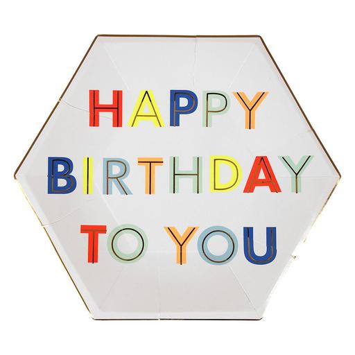 Happy Birthday to you large plates - Meri Meri