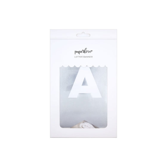 Silver letter banner - personalize