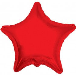 Red star foil balloon