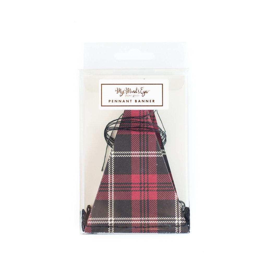 SALE - LAST ONE - Plaid pennant banner