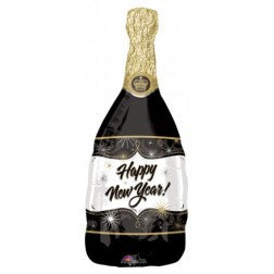 Supershape foil balloon - Champagne bottle - Happy new year