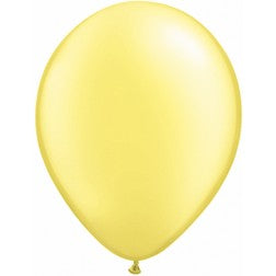 Helium inflated 11” balloon - pearl lemon chiffon