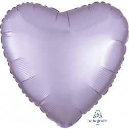 Satin luxe heart - pastel lilac
