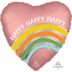 Standard satin peace love stripes