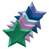 Metallic foil star shaped plates - Meri Meri