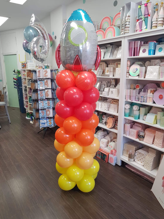 Rocket ship pillar