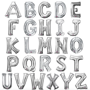 Supershape foil balloon - Silver giant letters A-Z