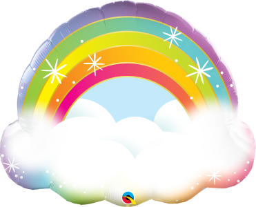 Supershape foil balloon - Sparkle rainbow cloud