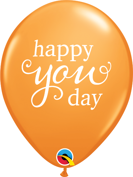 Helium inflated 11” balloon - Happy you day