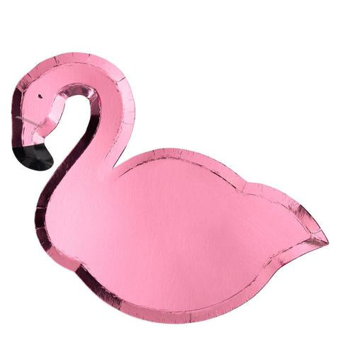 Flamingo shaped plates - Meri Meri