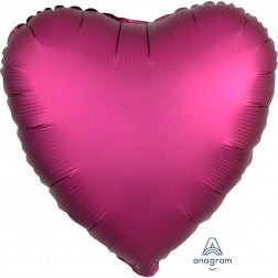 Satin luxe heart - pomegranate