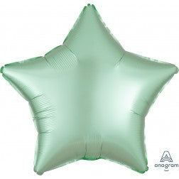 Satin luxe- mint green star