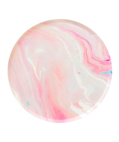 Oh happy day - Large pink marble plates